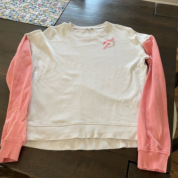 Peloton White and Pink Sweatshirt - Picture 1 of 2